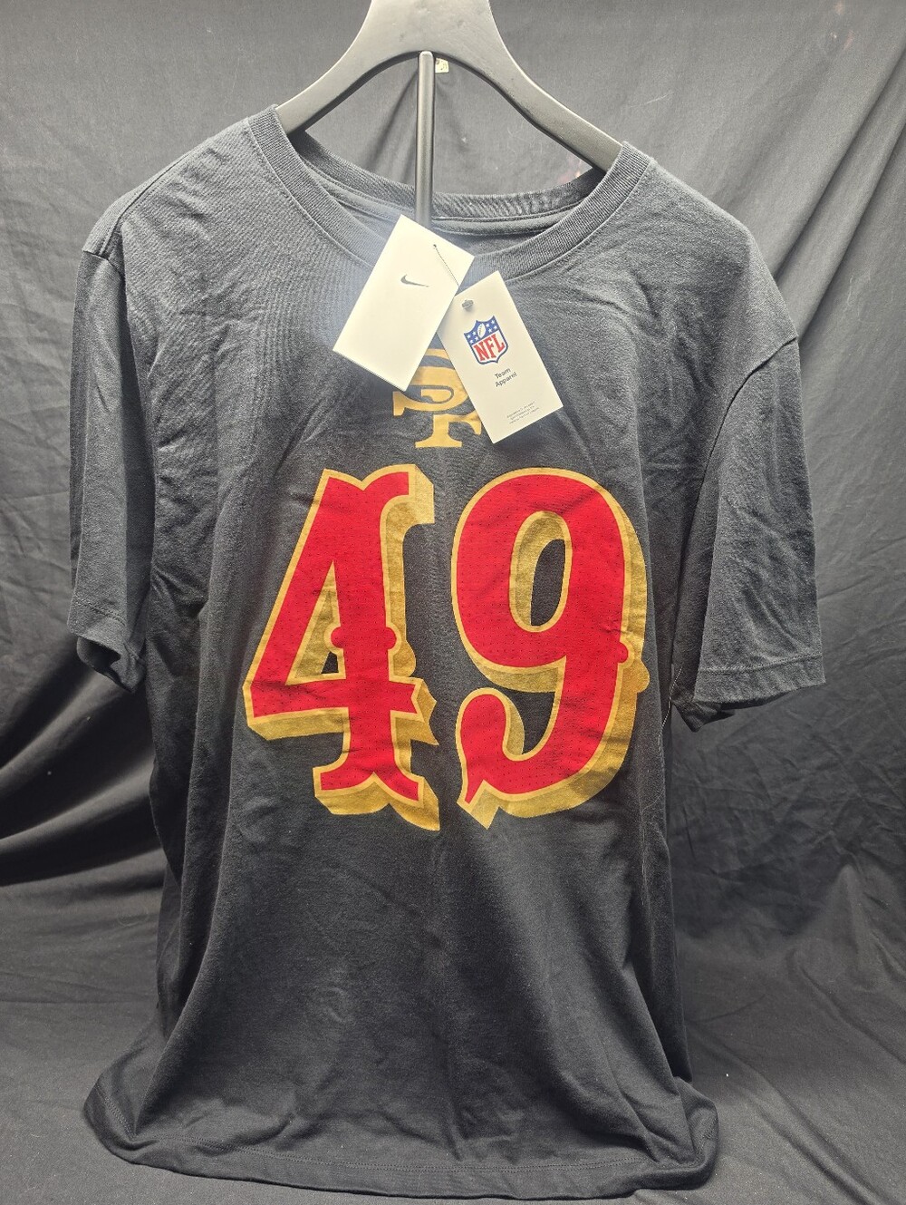 NWT Nike San Francisco 49ers The Faithful #49 T Shirt Men's XL Black NFL